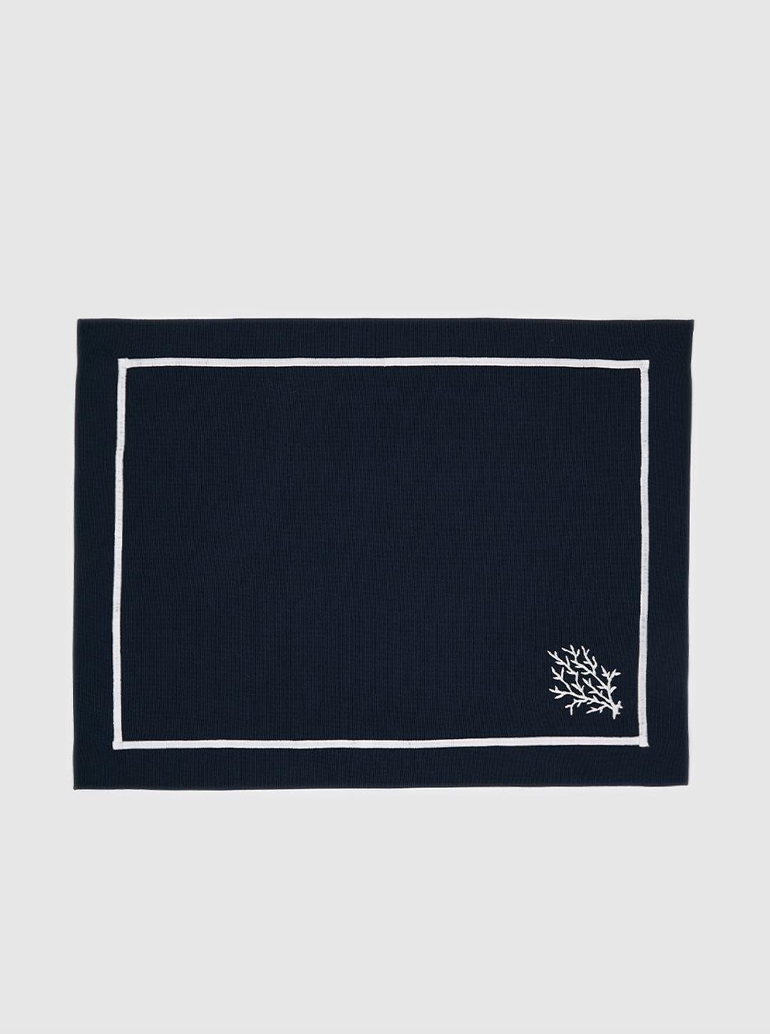 Navy Blue Coral Place Mat