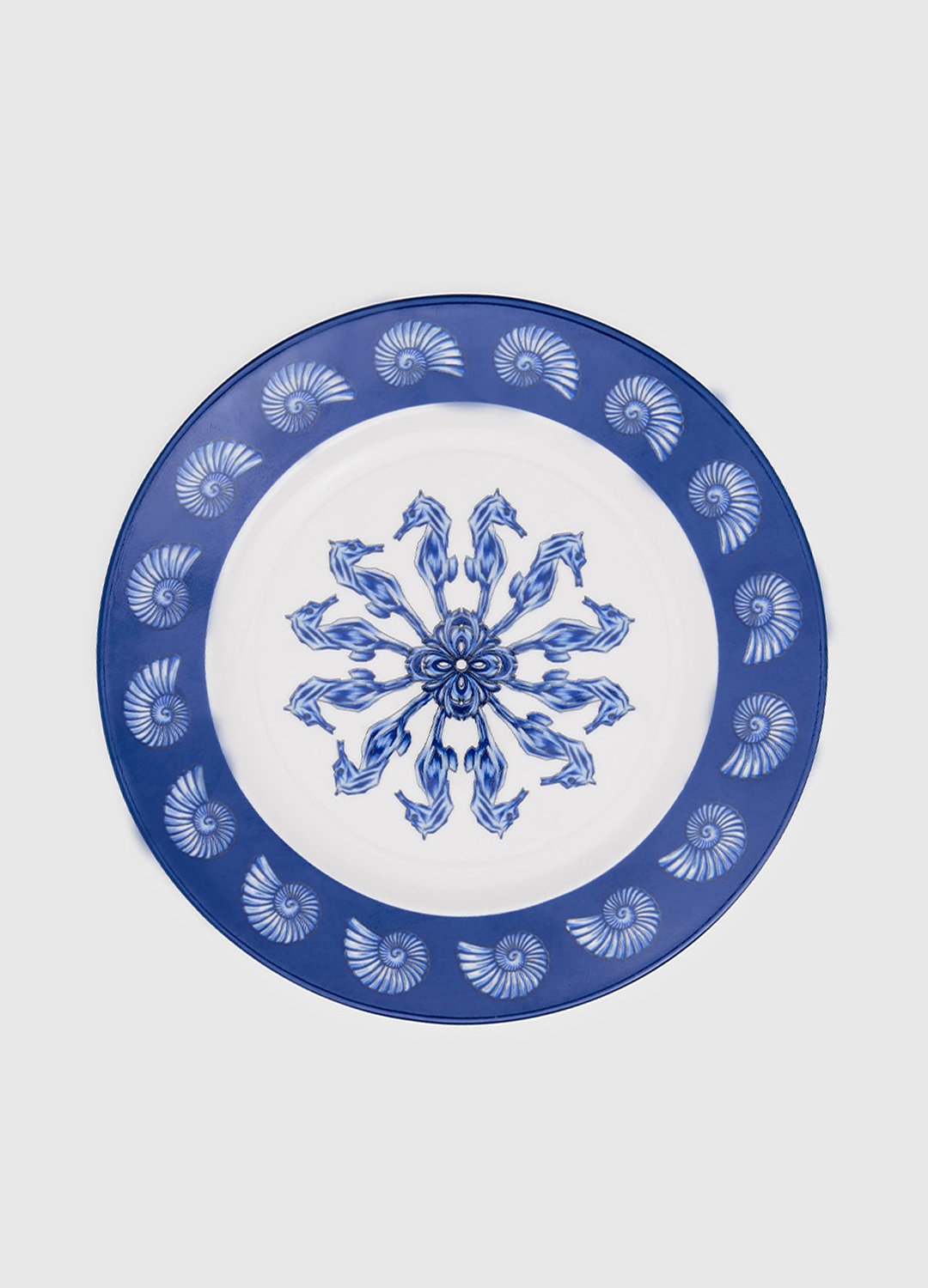 Sophisticated Blue Blanc 21 cm Dinner Plate