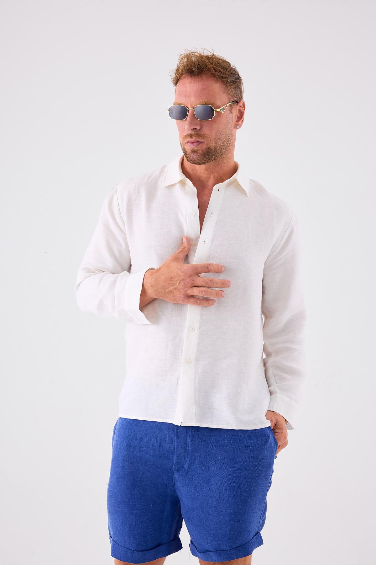 White Linen Shirt