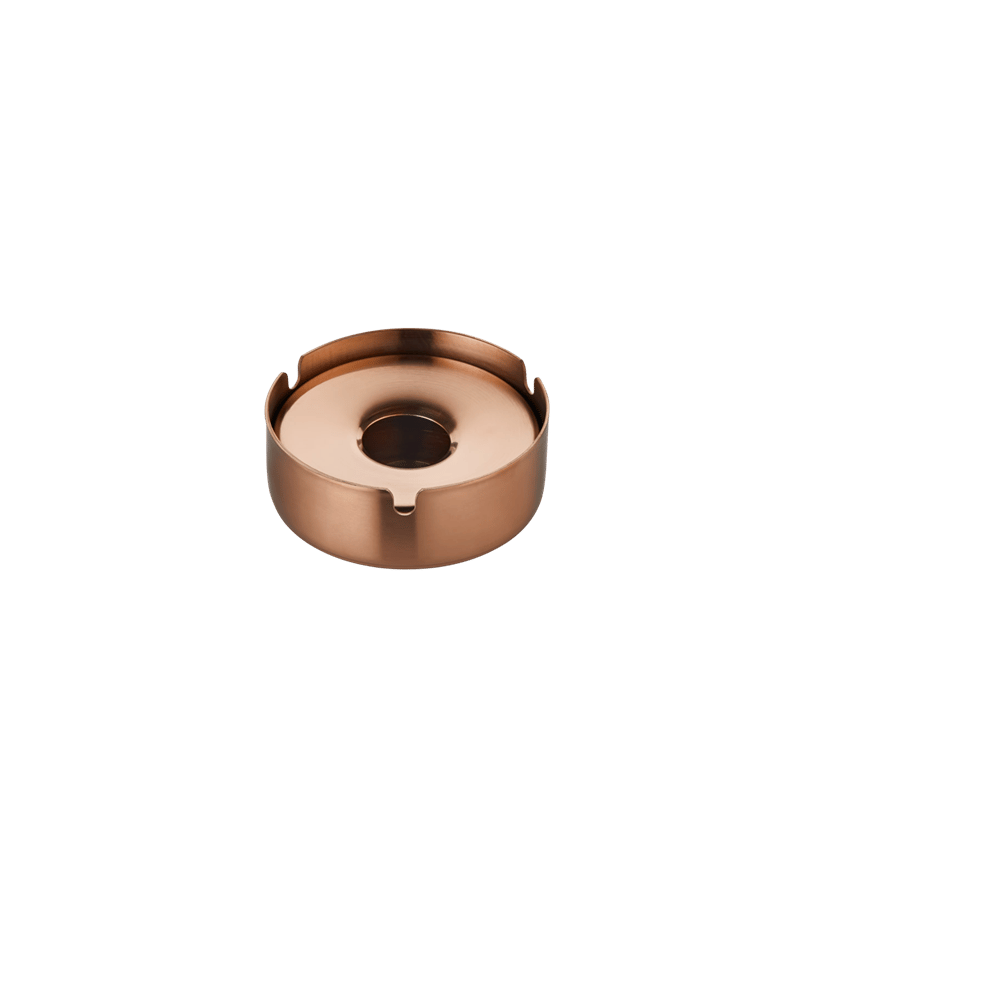Paslanmaz Skoçlu Kapaklı Küllük Pvd Altın Kaplama Ø:8 cm H:3 cm
