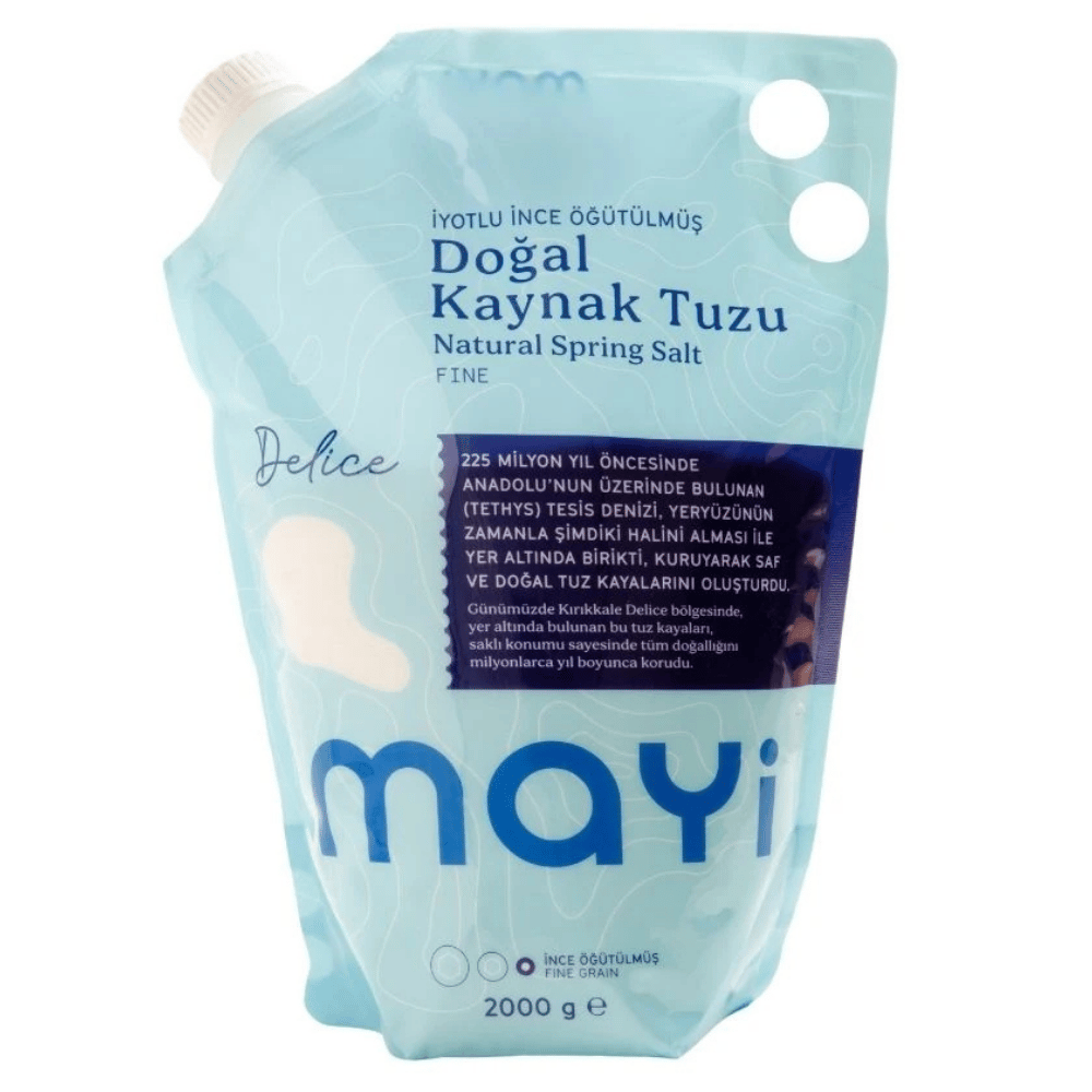 MAYİ İYOTLU İNCE ÖĞÜTÜLMÜŞ DOĞAL KAYNAK TUZU 2 KG