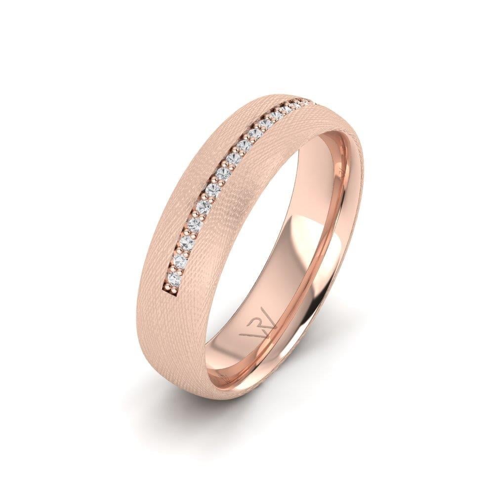 Alliances avec pierres femme Affinara Or Rose