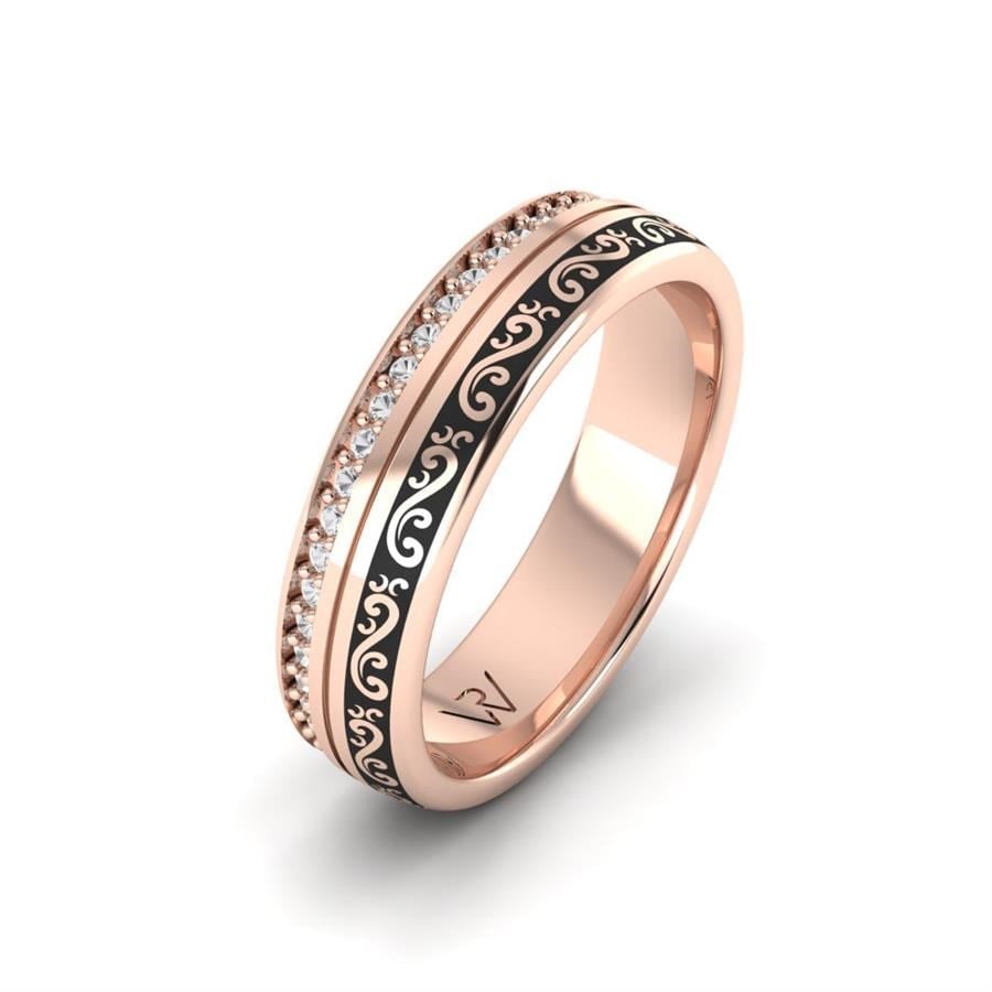 Alliances avec pierres femme Alluring Rule Or Rose