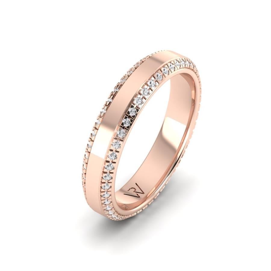 Alliances avec pierres femme Alluring Spring Or Rose