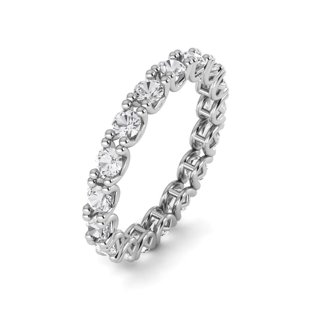 Alliances avec pierres femme Amour Or Blanc Oxyde de Zirconium