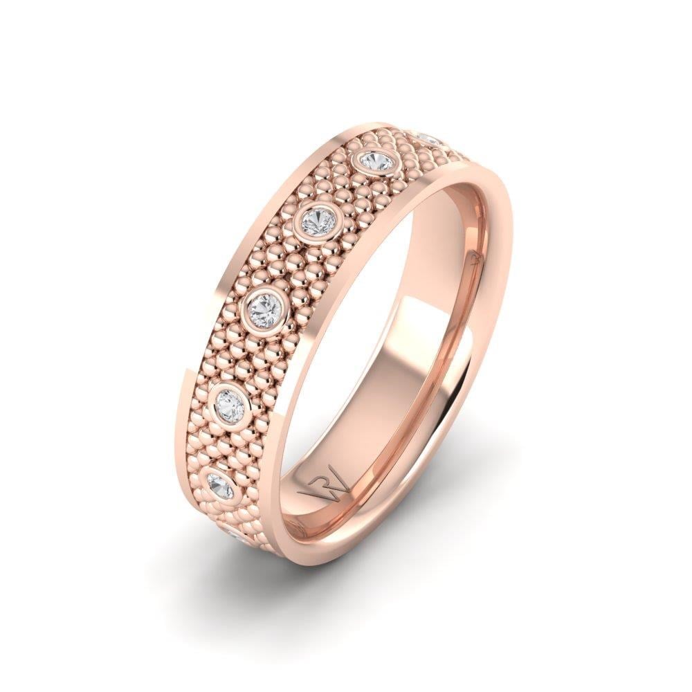 Alliances avec pierres femme Blissalia Or Rose Oxyde de Zirconium