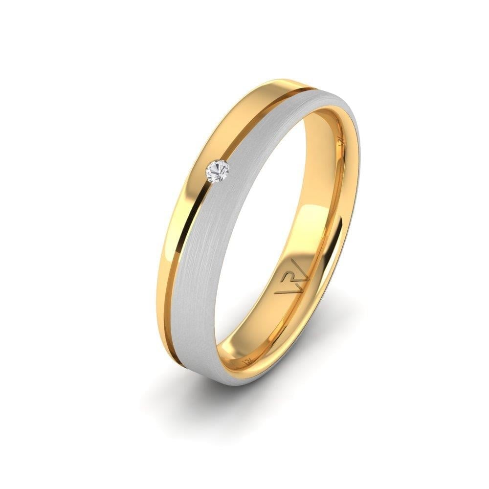Alliances avec pierres femme Brillara Or Blanc et Jaune Oxyde de Zirconium