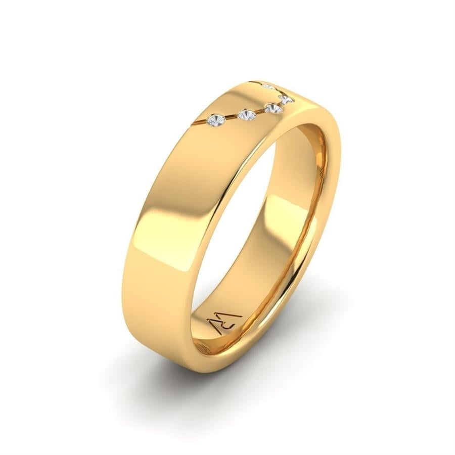 Alliances avec pierres femme Brilliant Couple Or Jaune