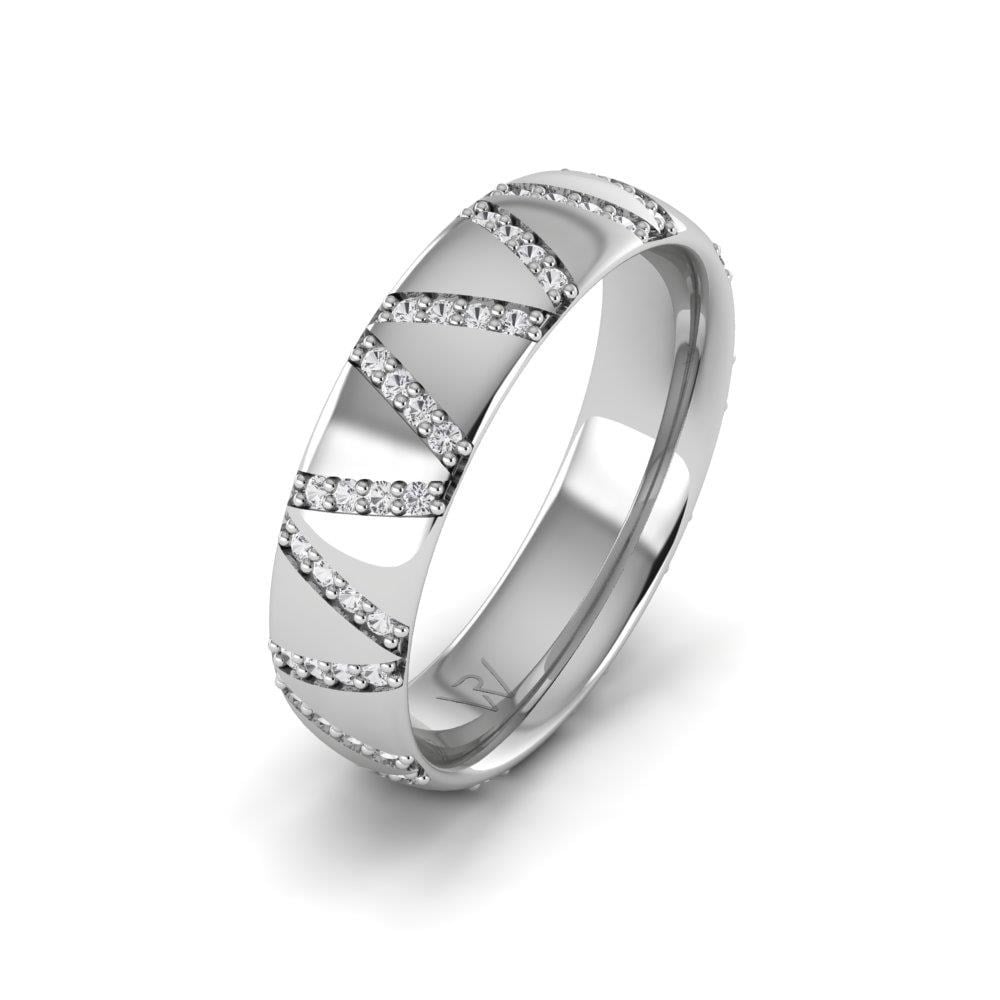 Alliances avec pierres femme Captivora Or Blanc Oxyde de Zirconium