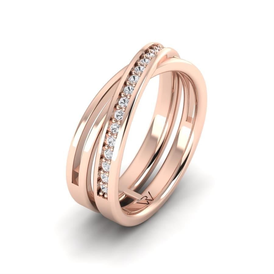 Alliances avec pierres femme Cersei Or Rose
