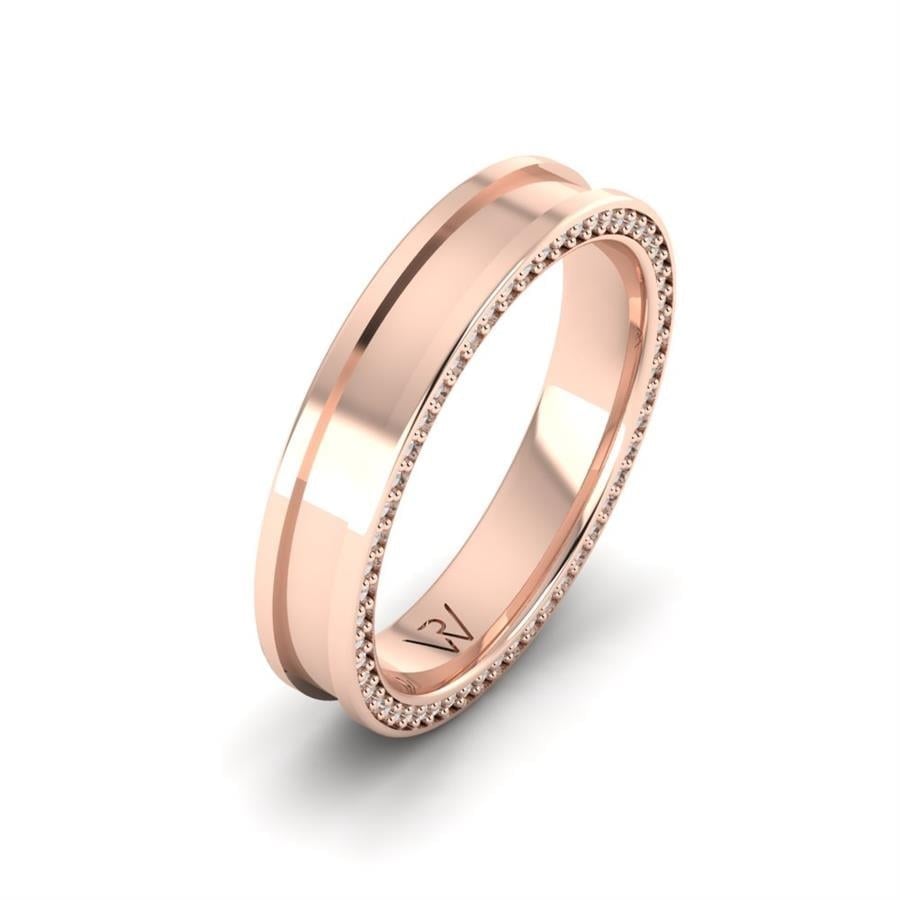 Alliances avec pierres femme Daryl Or Rose