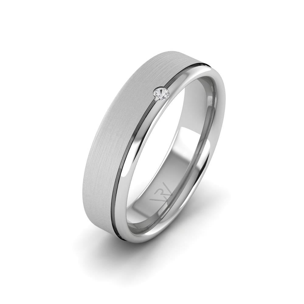 Alliances avec pierres femme Enchantla Or Blanc Oxyde de Zirconium