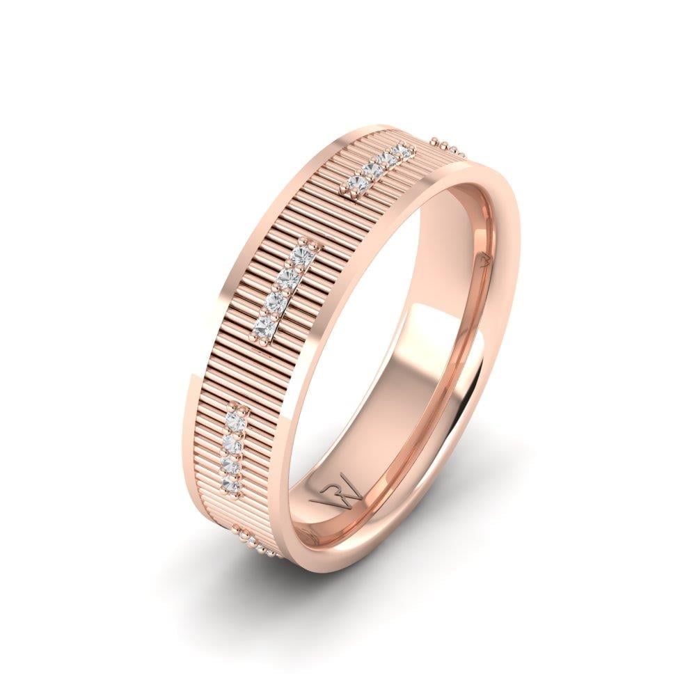 Alliances avec pierres femme Eternique Or Rose Oxyde de Zirconium