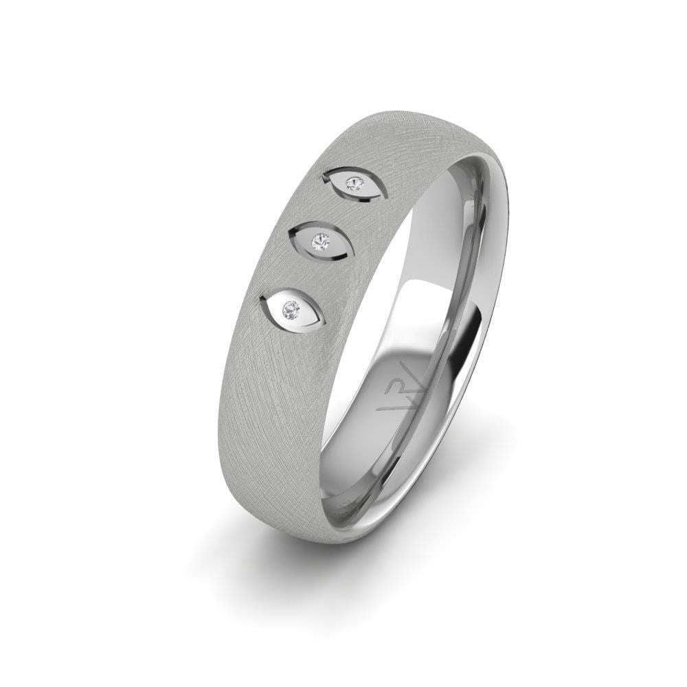Alliances avec pierres femme Glimmera Or Blanc Oxyde de Zirconium