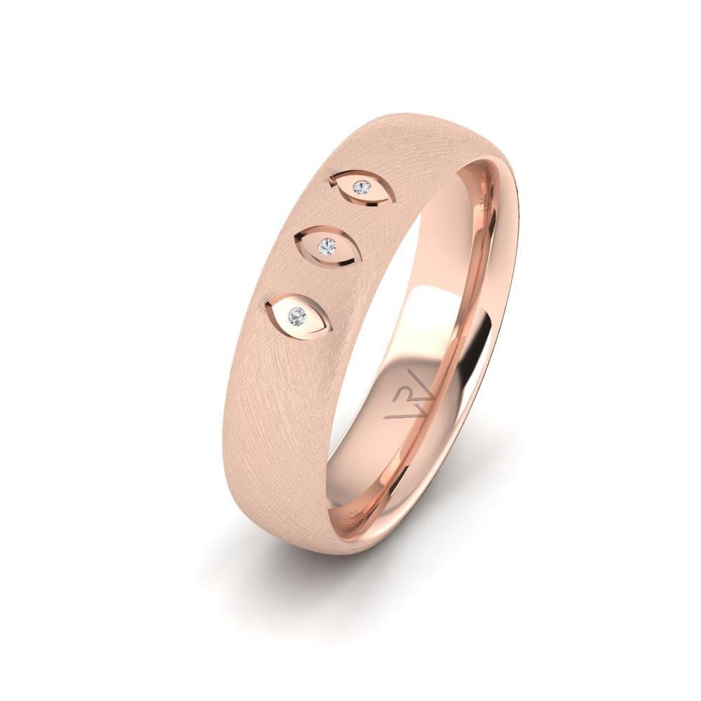 Alliances avec pierres femme Glimmera Or Rose Oxyde de Zirconium