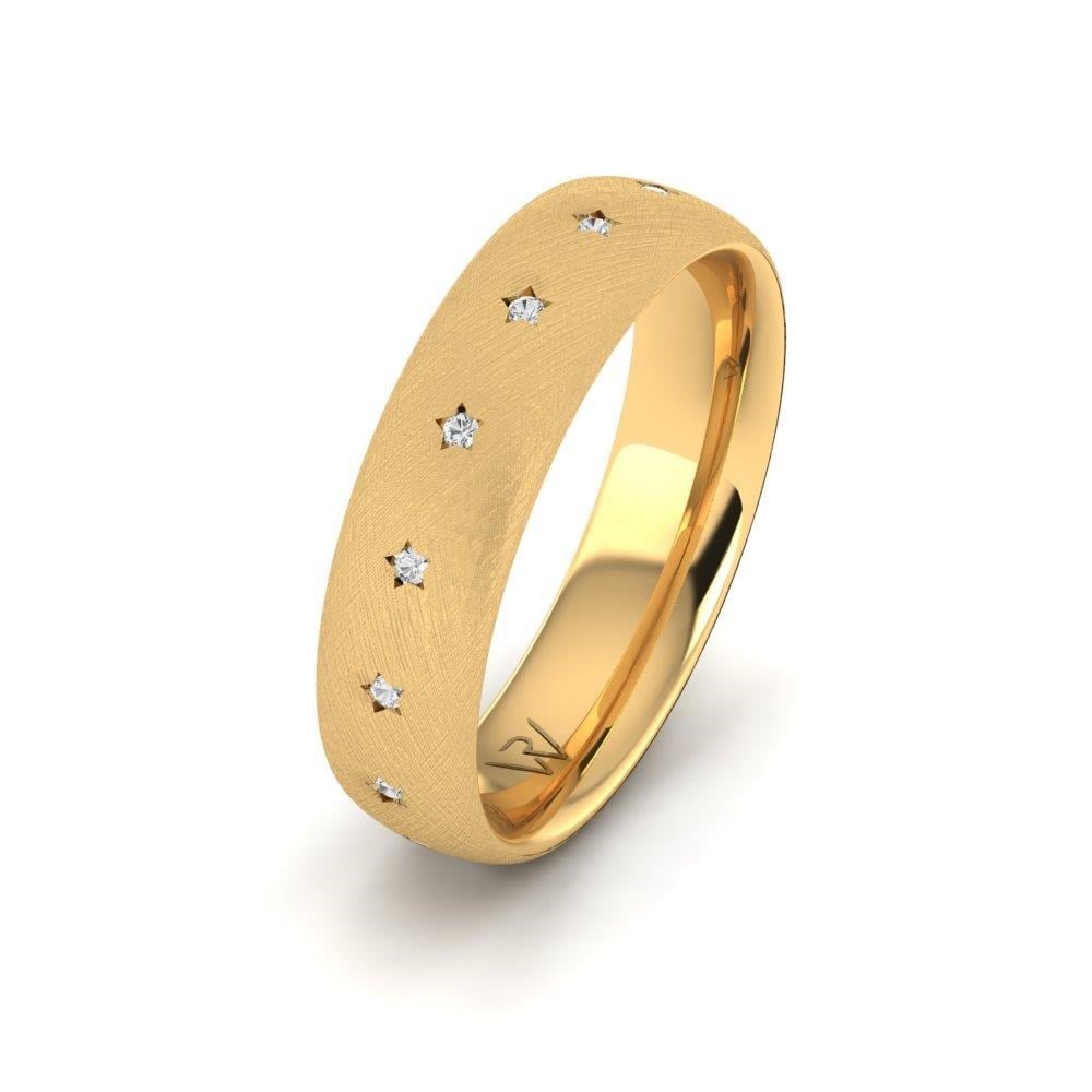 Alliances avec pierres femme Glitzar Or Jaune Oxyde de Zirconium