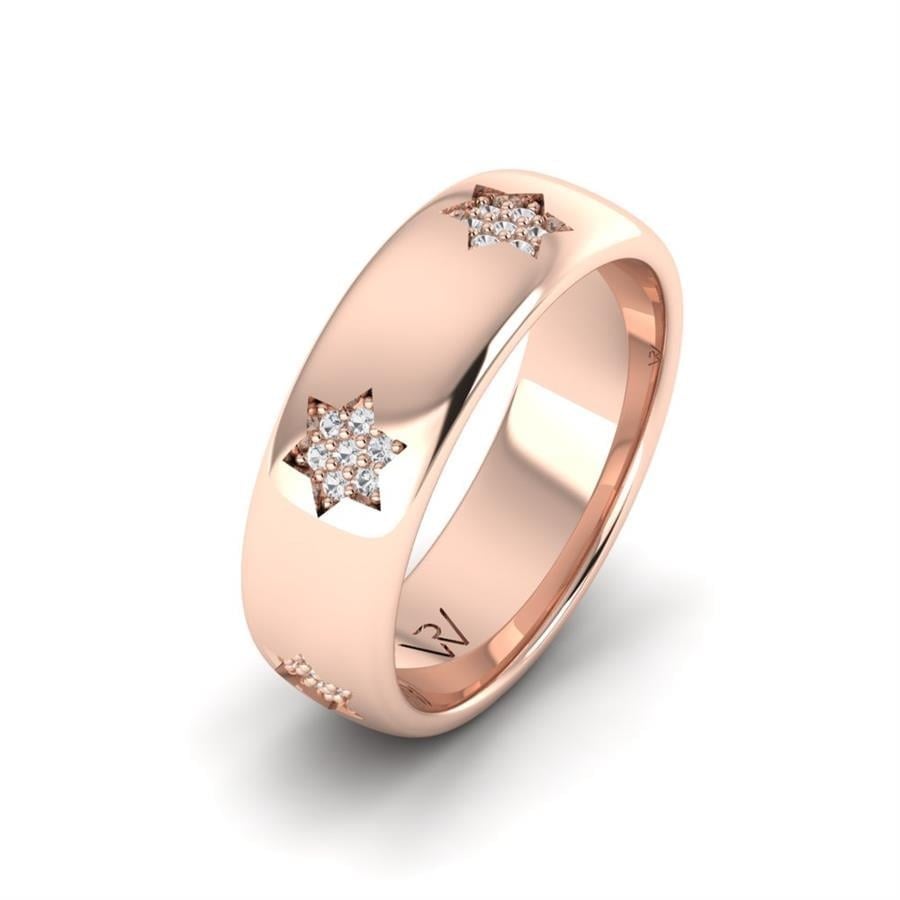Alliances avec pierres femme Glorious Impression Or Rose