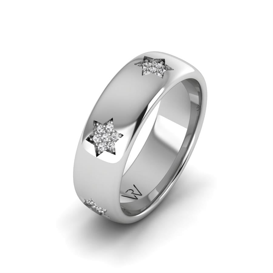 Alliances avec pierres femme Glorious Impression Or Blanc
