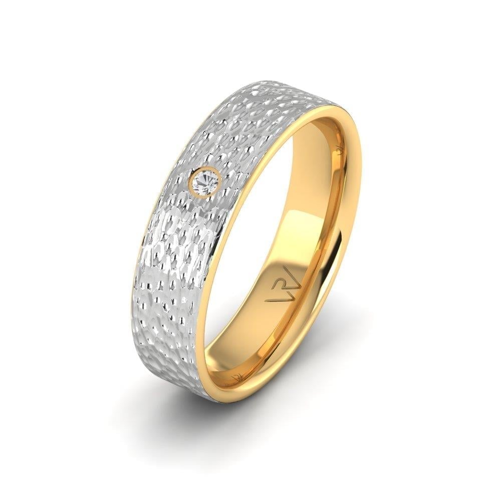 Alliances avec pierres femme Harmonyhalo Or Blanc et Jaune Oxyde de Zirconium