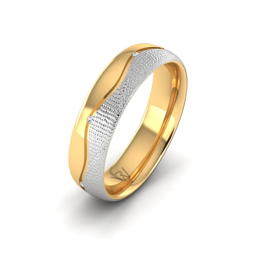 Alliances avec pierres femme HarmonyShimmer Or Blanc et Jaune Oxyde de Zirconium