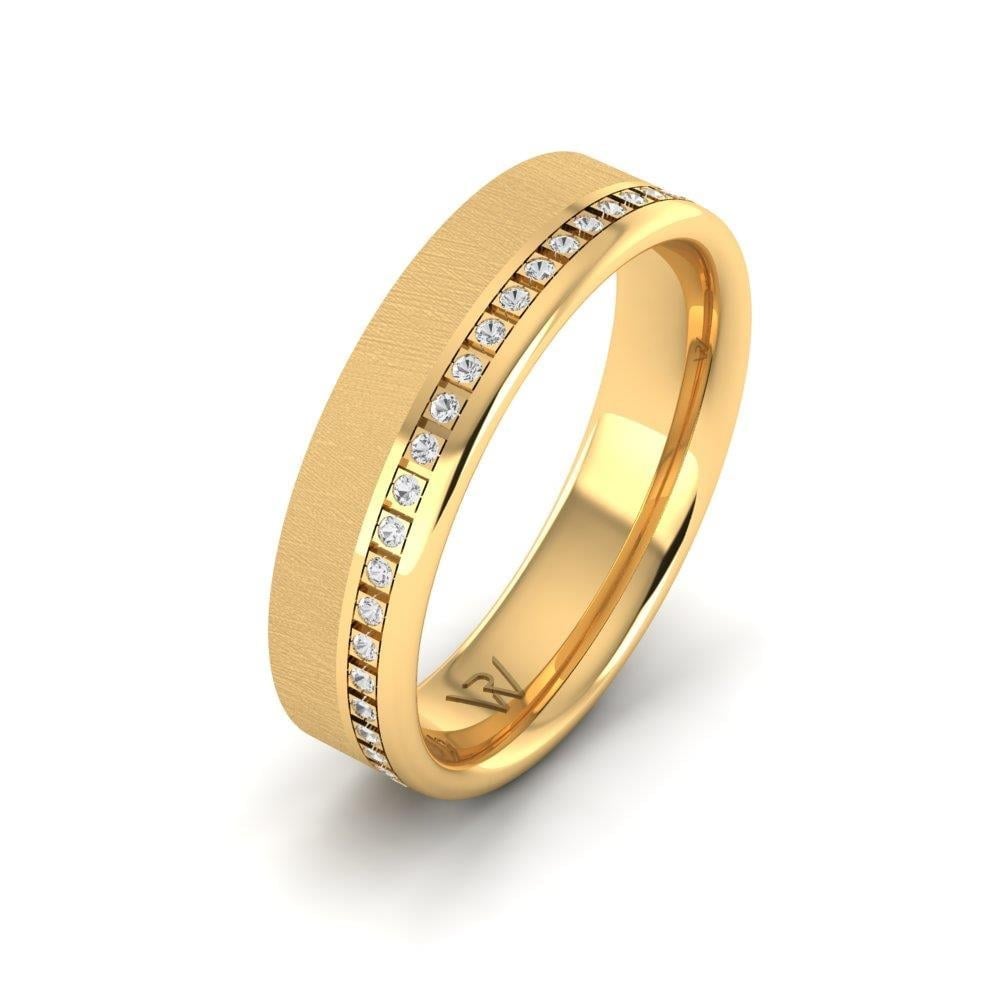 Alliances avec pierres femme Infinityre Or Jaune Oxyde de Zirconium