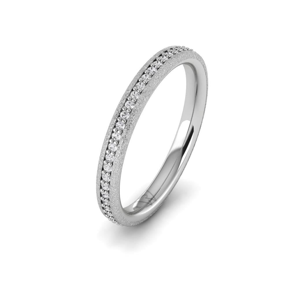 Alliances avec pierres femme Joinfiesta Or Blanc Oxyde de Zirconium