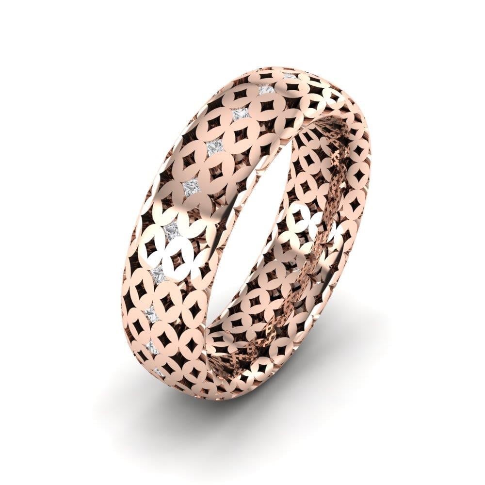 Alliances avec pierres femme Joy Grove Or Rose Oxyde de Zirconium