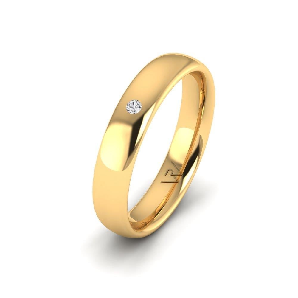 Alliances avec pierres femme JoyfulBands Or Jaune Oxyde de Zirconium