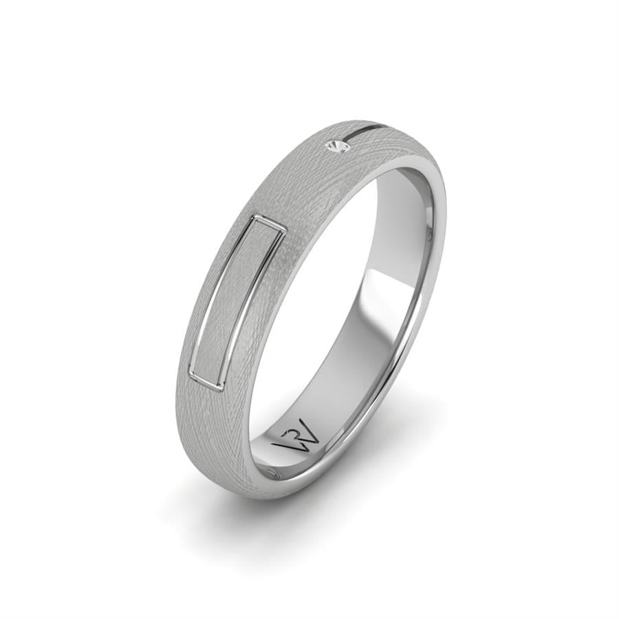 Alliances avec pierres femme Level Or Blanc