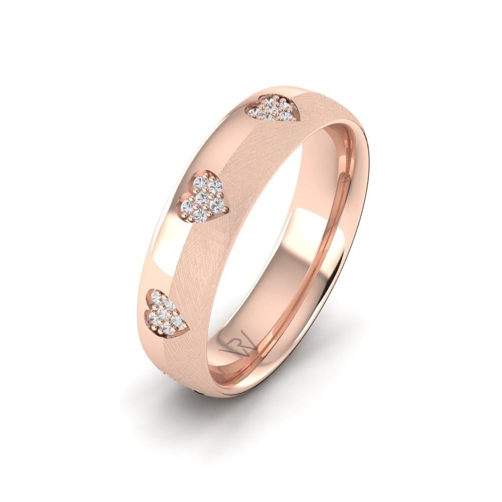 Alliances avec pierres femme Lovelica Or Rose Oxyde de Zirconium