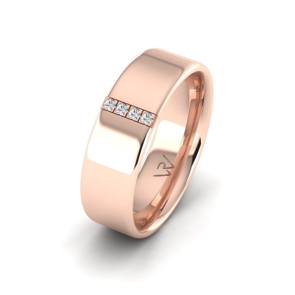 Alliances avec pierres femme LoveLink Or Rose Oxyde de Zirconium