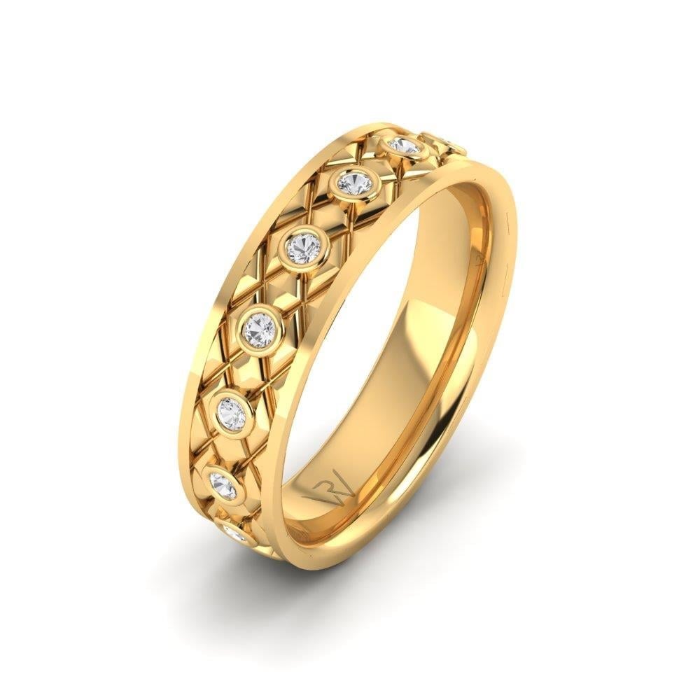 Alliances avec pierres femme Lovelustre Or Jaune Oxyde de Zirconium