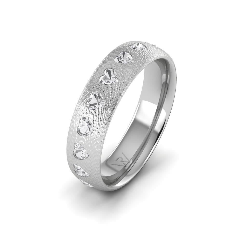 Alliances avec pierres femme LovePulse Or Blanc Oxyde de Zirconium