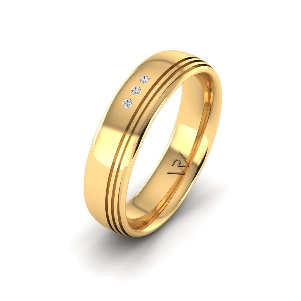 Alliances avec pierres femme LoveRadiance Or Jaune Oxyde de Zirconium