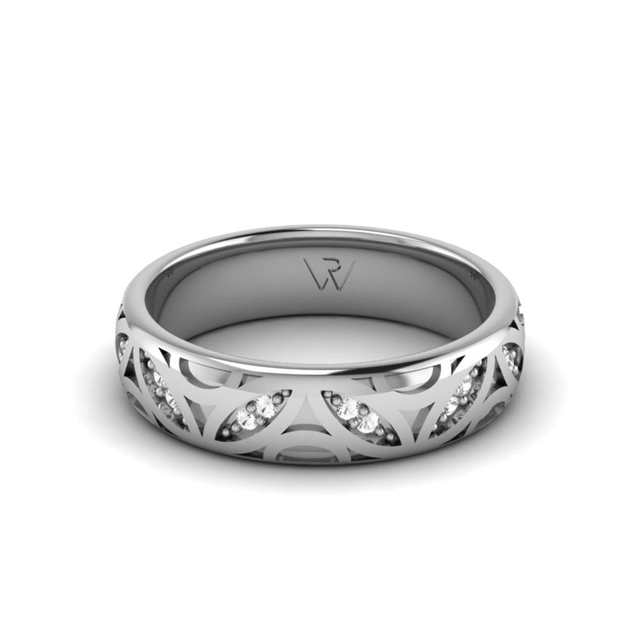 Alliances avec pierres femme Mila Or Blanc