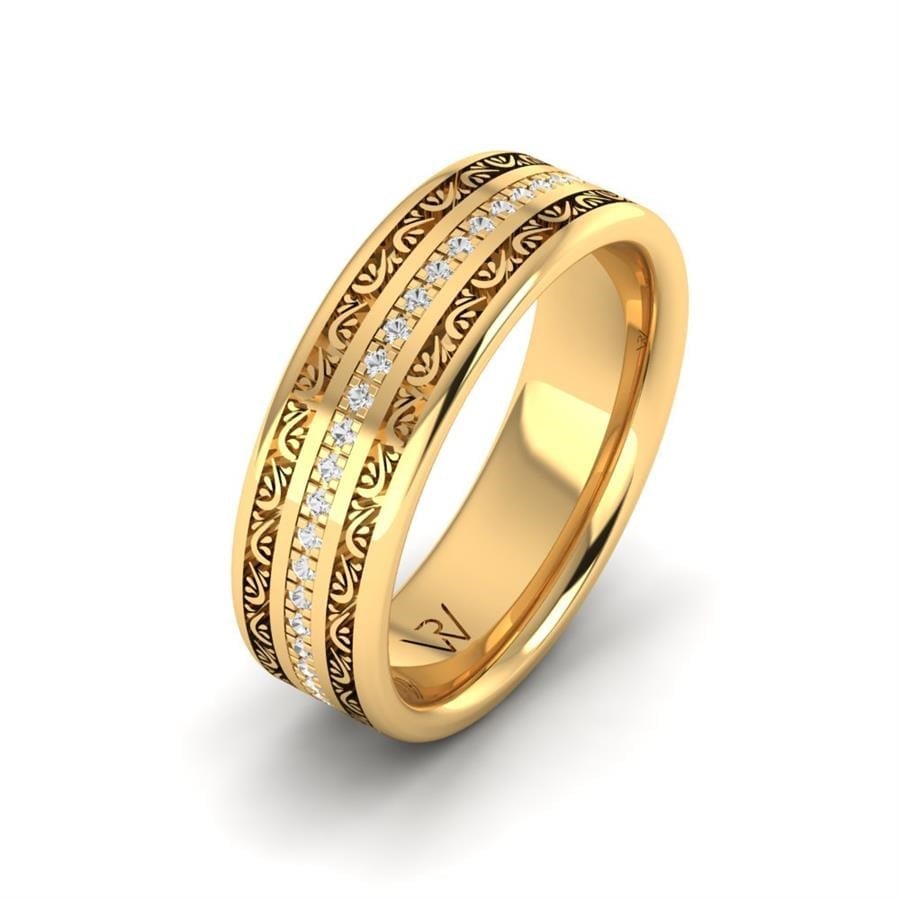 Alliances avec pierres femme Ness Or Jaune