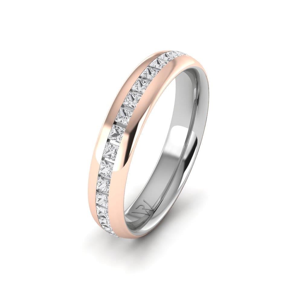 Alliances avec pierres femme PassionBond Or Blanc et Rose Oxyde de Zirconium