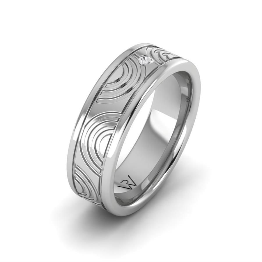 Alliances Avec Pierres Femme Petalzest Or Blanc