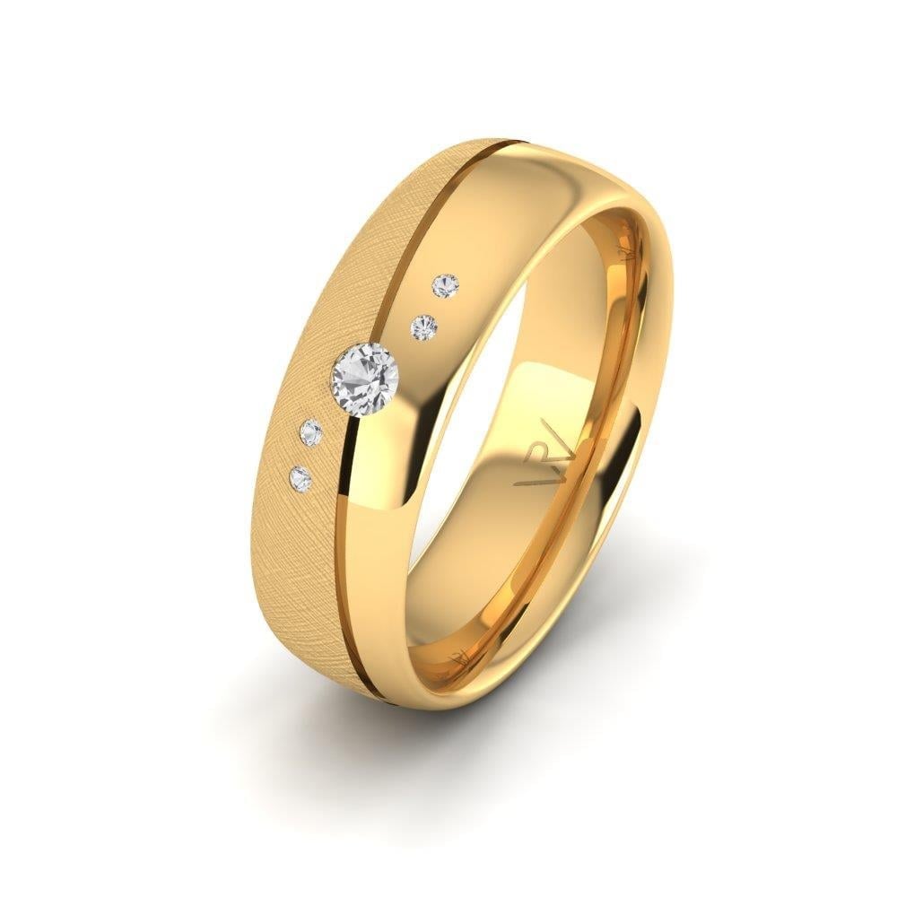 Alliances avec pierres femme PureAffection Or Jaune Oxyde de Zirconium