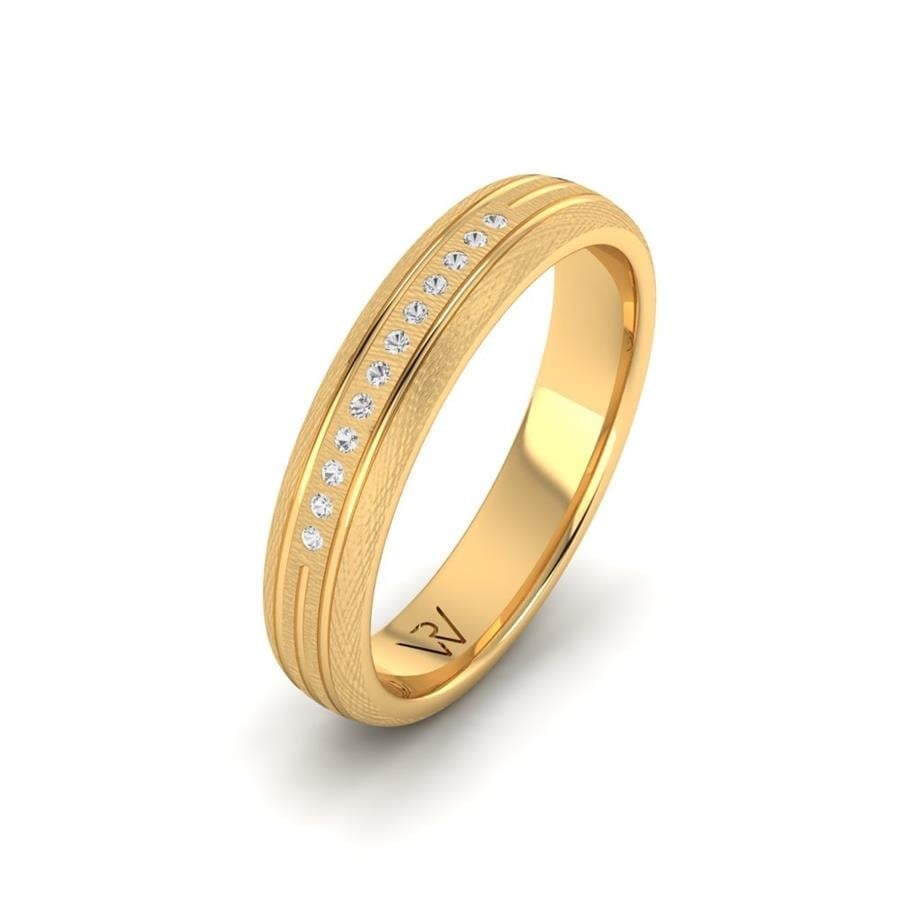 Alliances avec pierres femme Ribbon Or Jaune