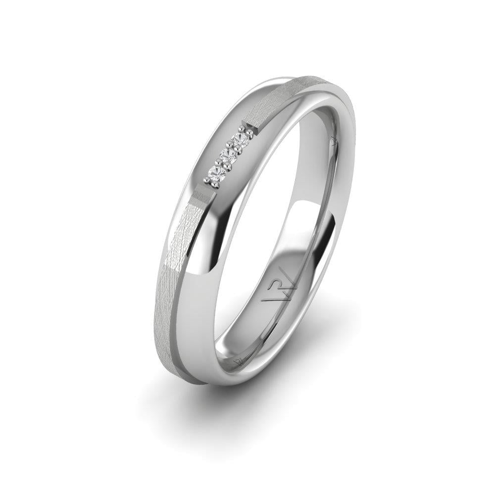 Alliances avec pierres femme Scintillify Or Blanc Oxyde de Zirconium