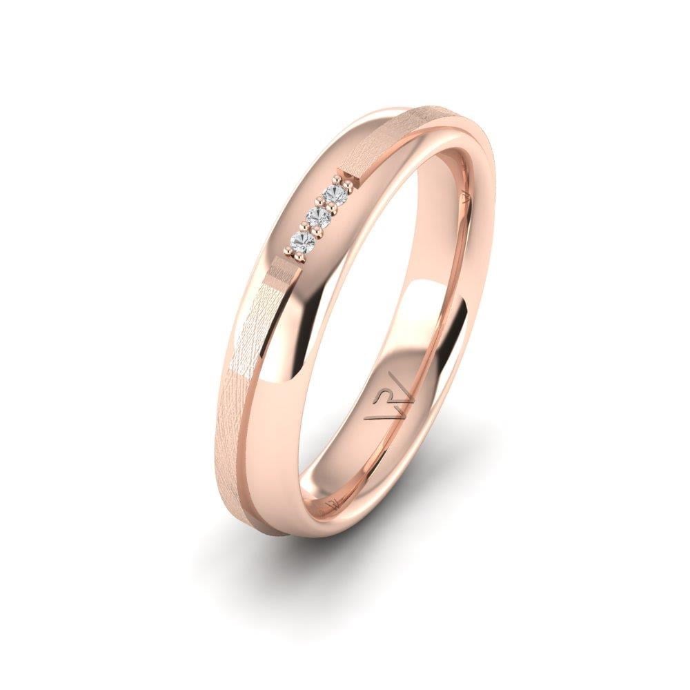 Alliances avec pierres femme Scintillify Or Rose Oxyde de Zirconium