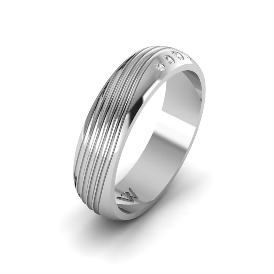 Alliances Avec Pierres Femme Sentiment Or Blanc