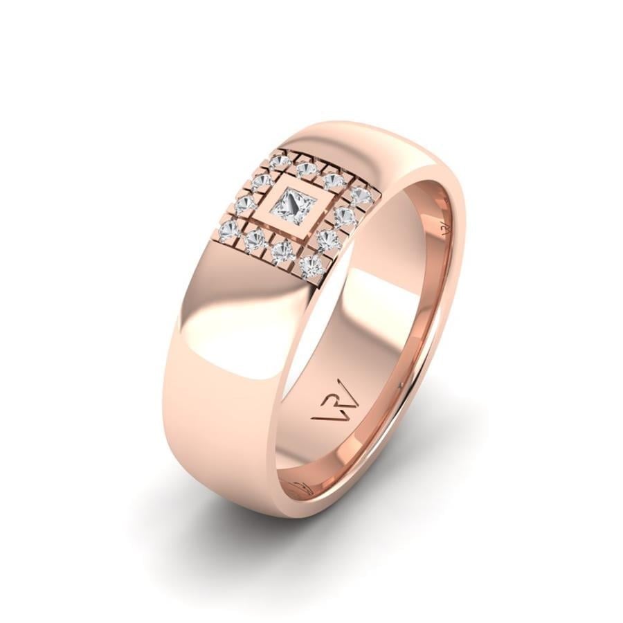Alliances avec pierres femme Shamrock Or Rose