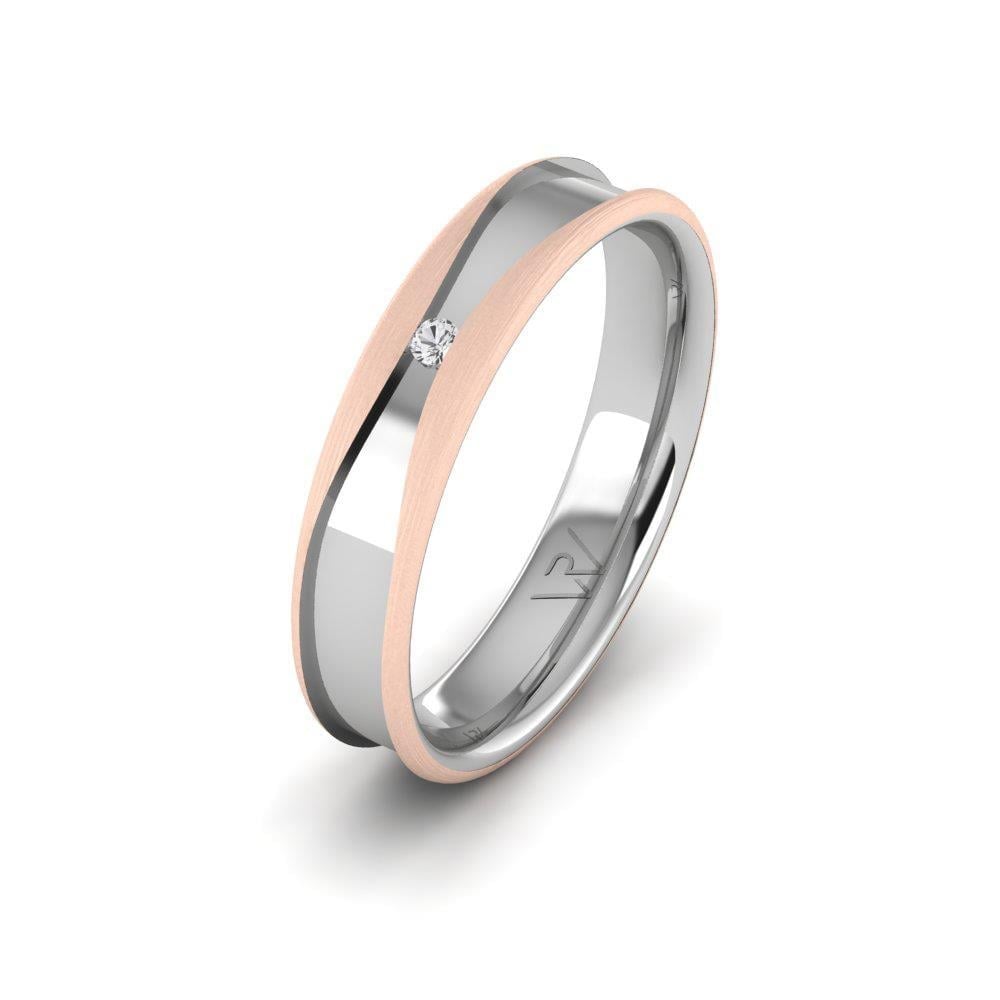 Alliances avec pierres femme Shimmerix Or Blanc et Rose Oxyde de Zirconium