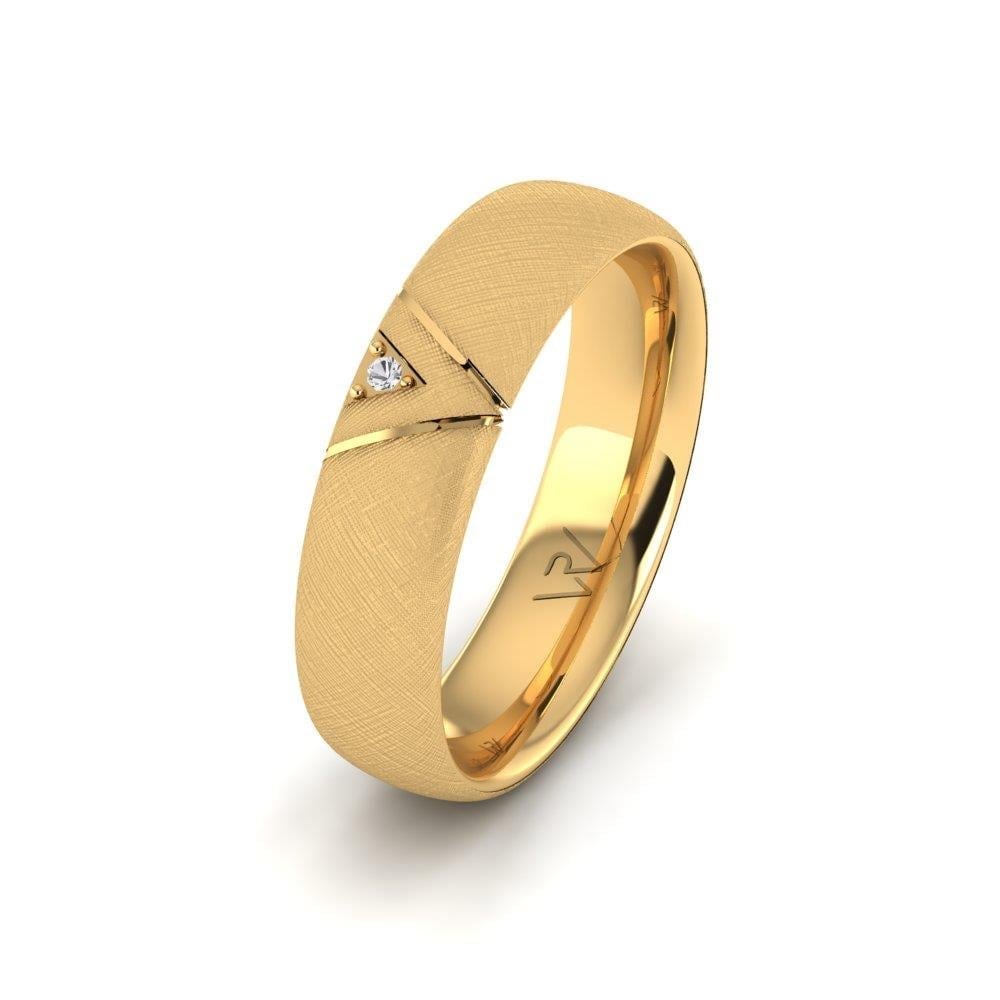 Alliances avec pierres femme Shineify Or Jaune Oxyde de Zirconium
