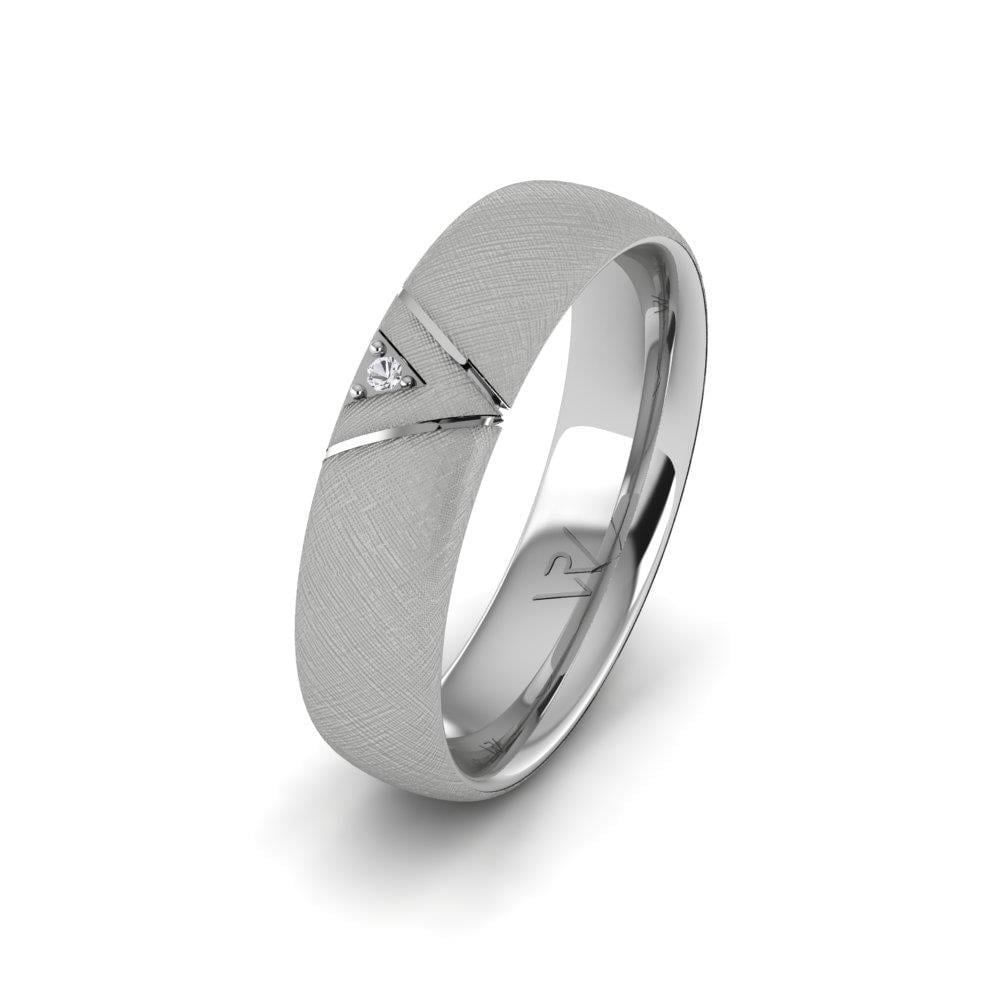Alliances avec pierres femme Shineify Or Blanc Oxyde de Zirconium