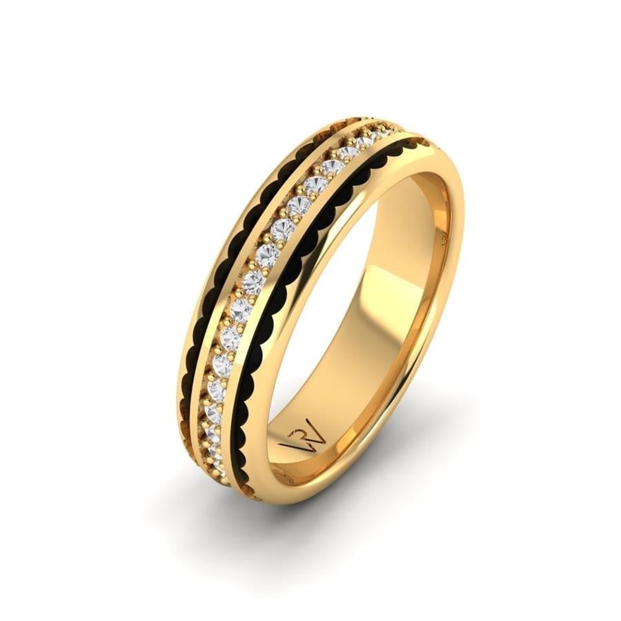 Alliances avec pierres femme Sixtine Or Jaune