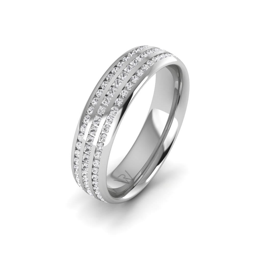 Alliances avec pierres femme Symbliss Or Blanc Oxyde de Zirconium