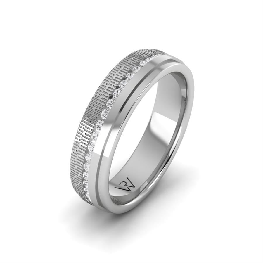 Alliances avec pierres femme Tendresse Or Blanc